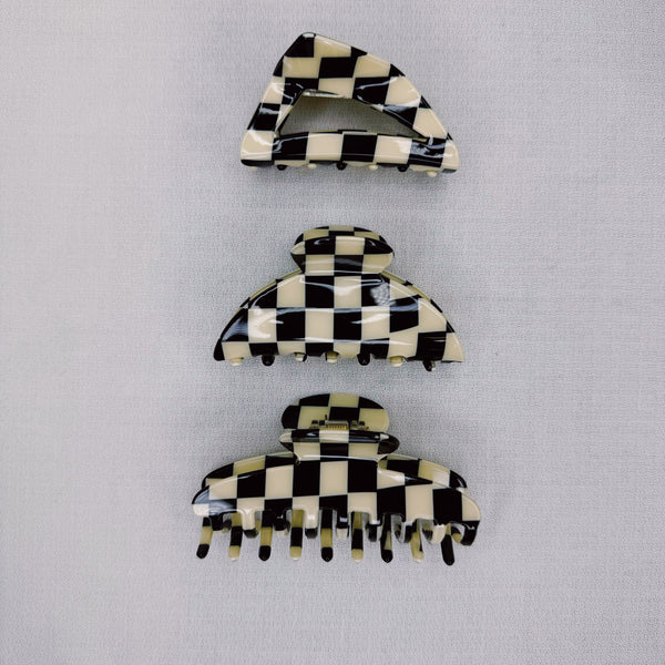 Checkered Hair Claw