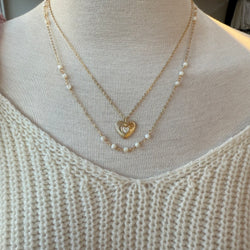 Pearly Heart Necklace