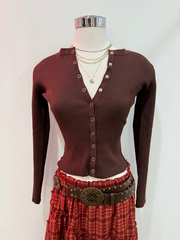 Soft Amber Open Knit Cardigan