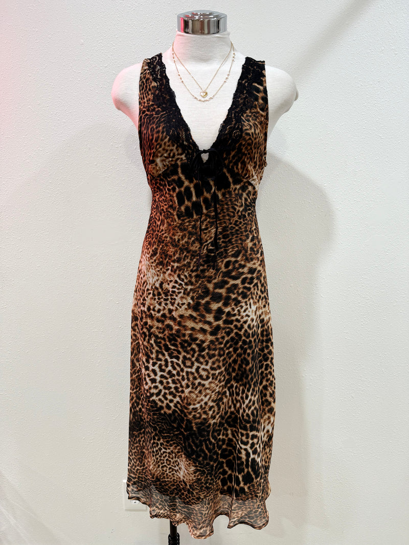 Love In Leopard Midi Dress