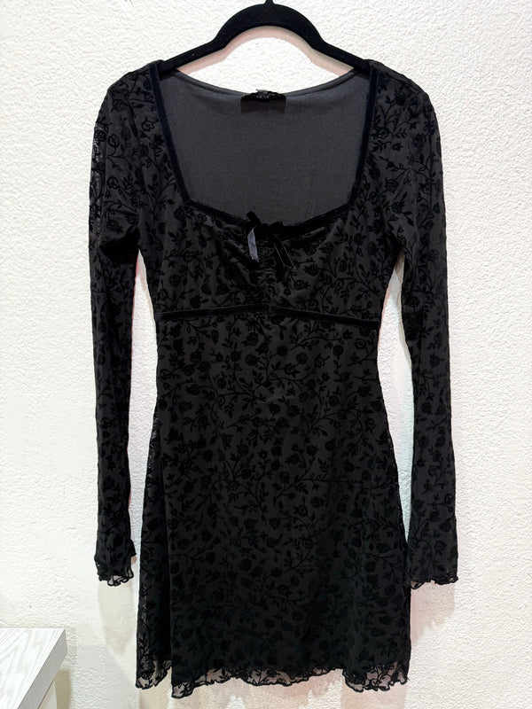 Midnight Bloom Mini Dress