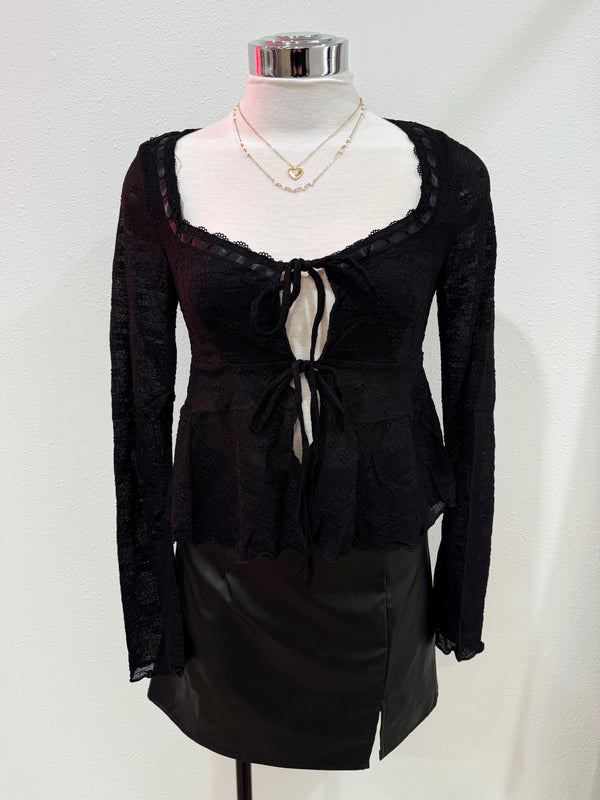 Rosewood Front Tie Blouse