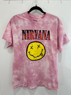 Nirvana Pink Tie Dye Tee