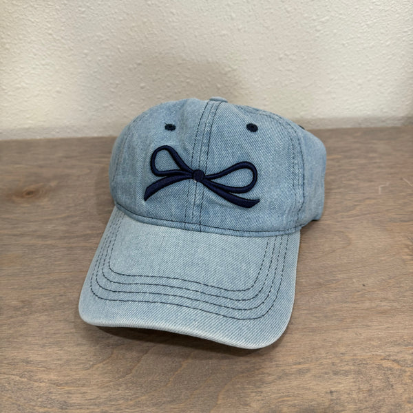 Denim Bow Hat