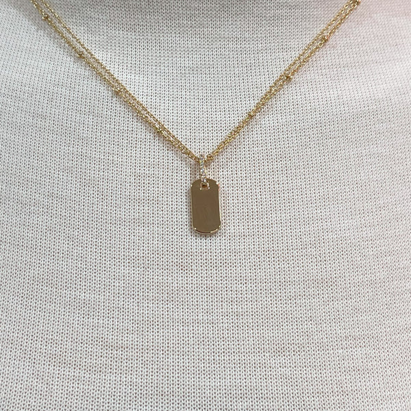 Tag Bar Necklace